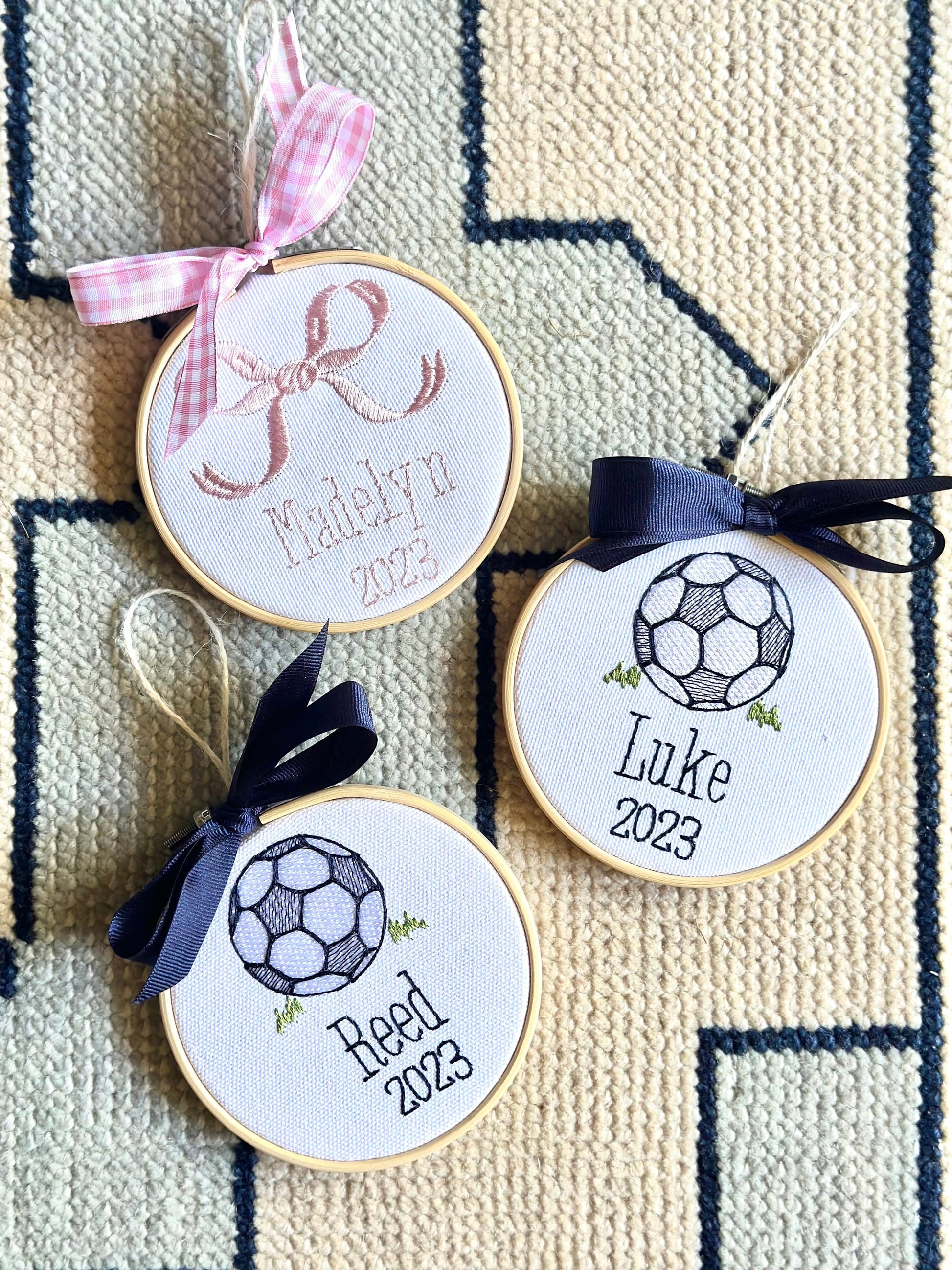 Custom Christmas Hoop Ornament