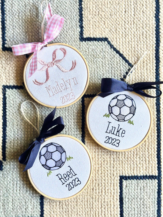 Custom Christmas Hoop Ornament