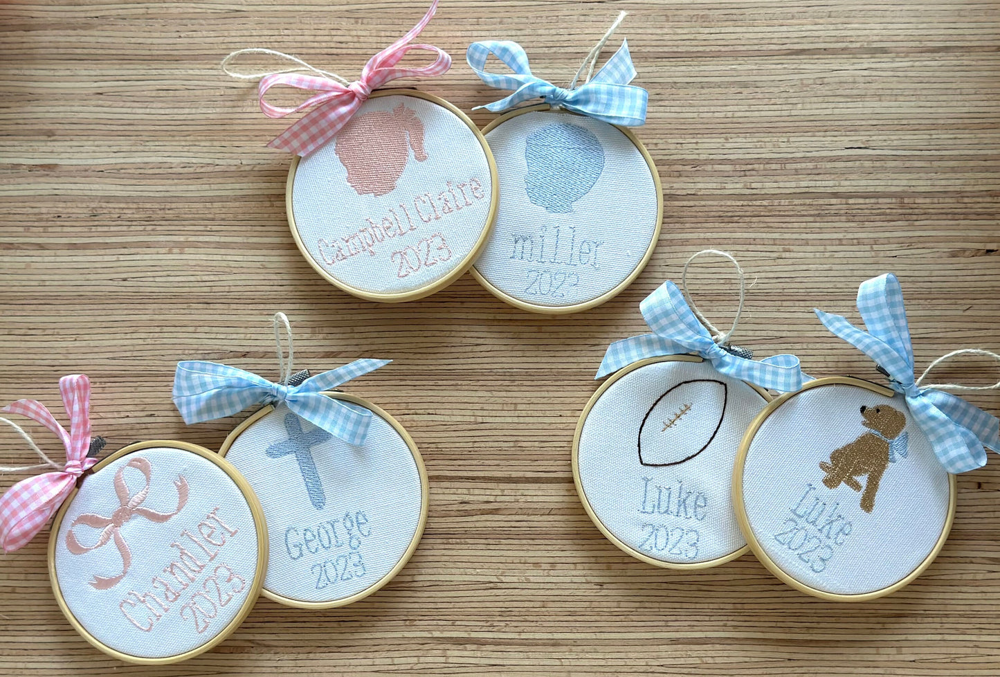 Custom Christmas Hoop Ornament