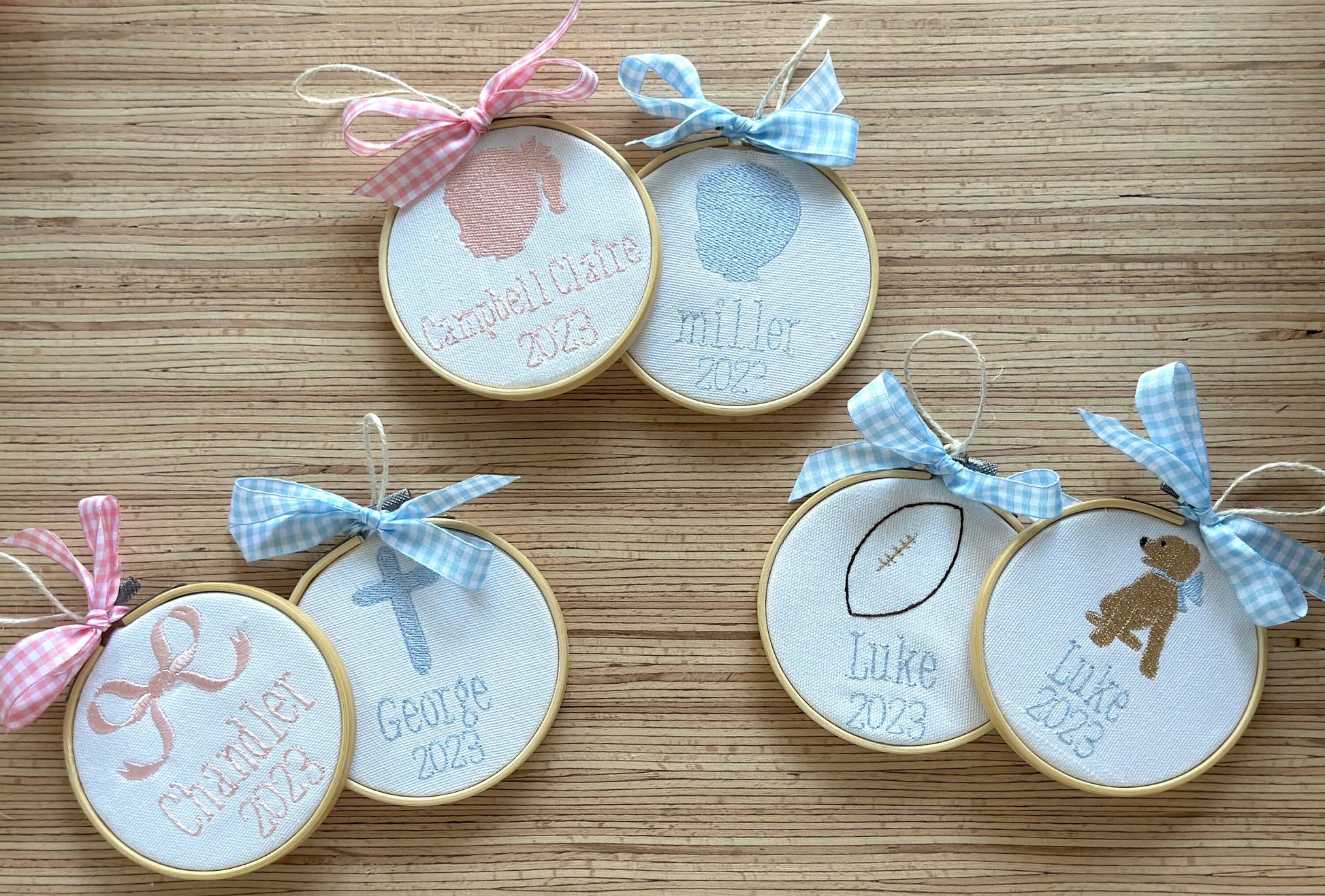 Custom Christmas Hoop Ornament