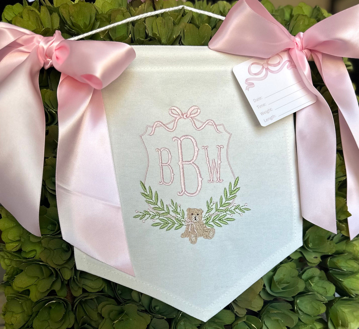 Custom baby banner — Teddy Bear design