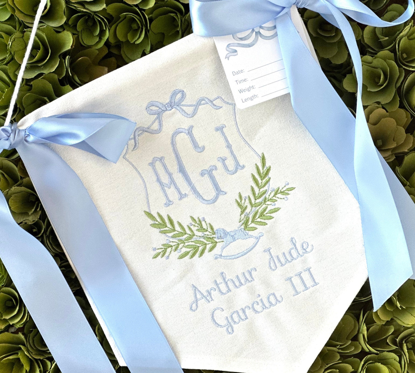 Custom baby banner — Rocking Horse design