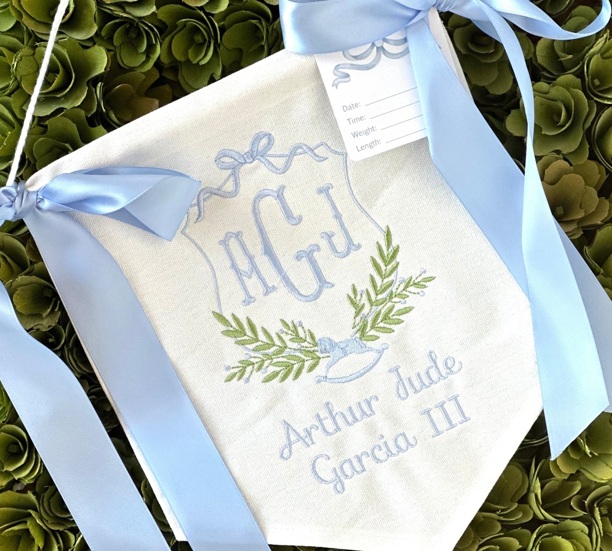Custom baby banner — Rocking Horse design