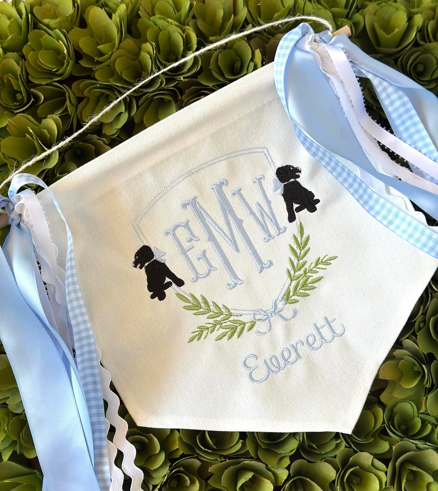 Custom baby banner — Dog design