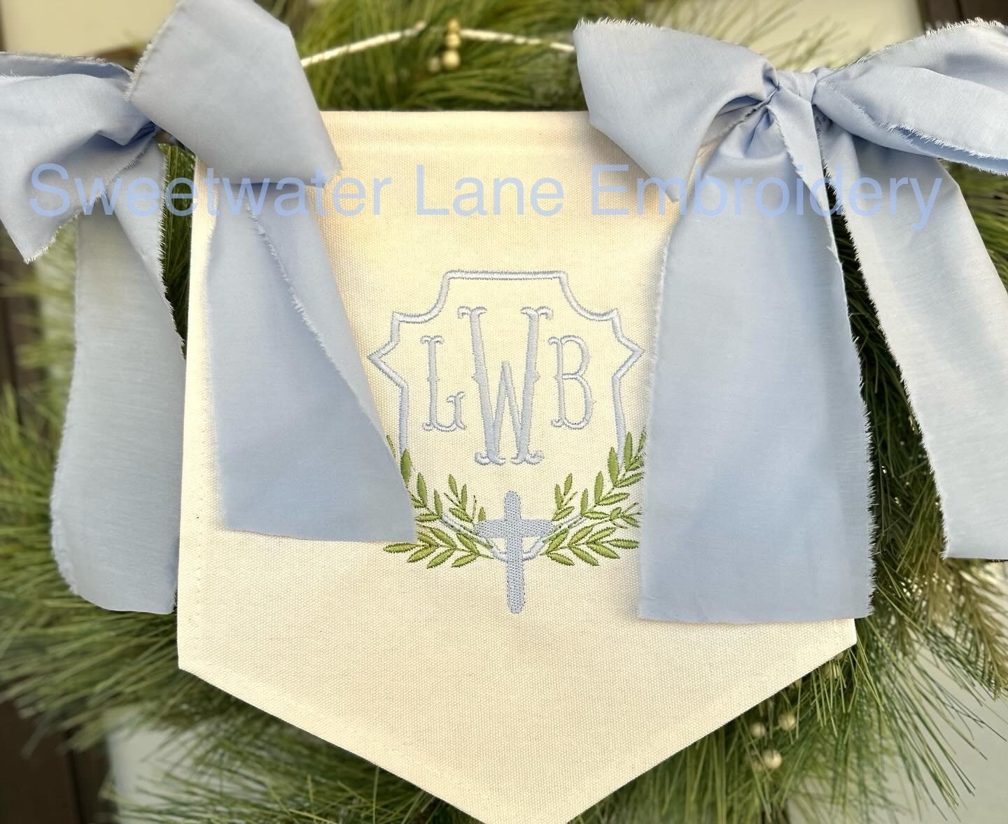 Custom baby banner — Cross design