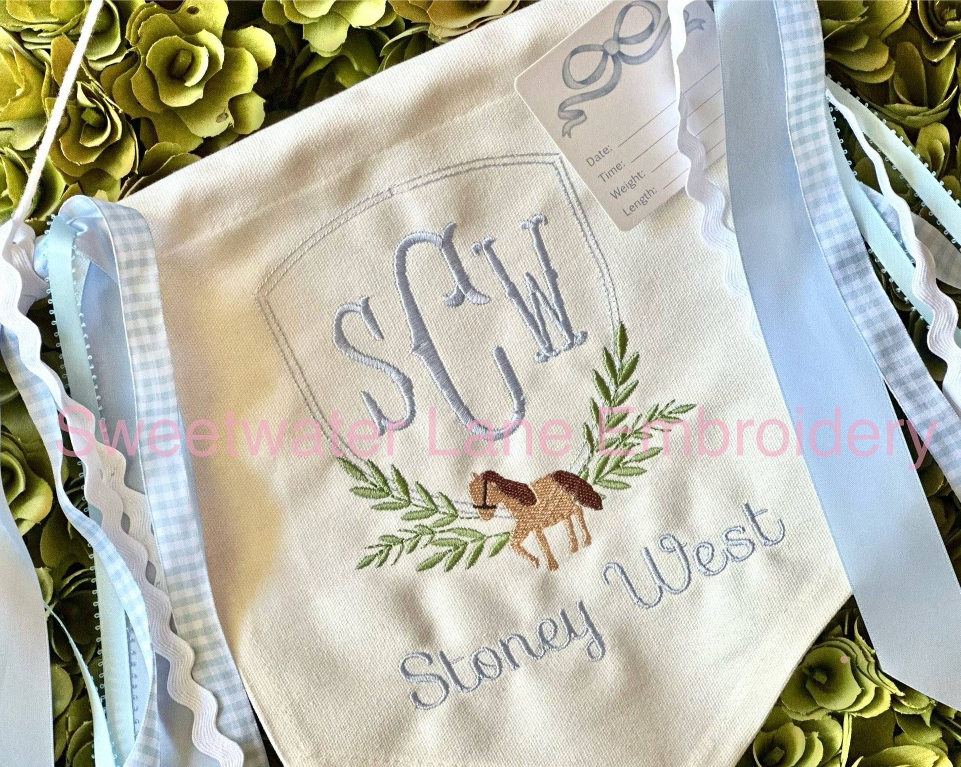 Custom baby banner — Horse design