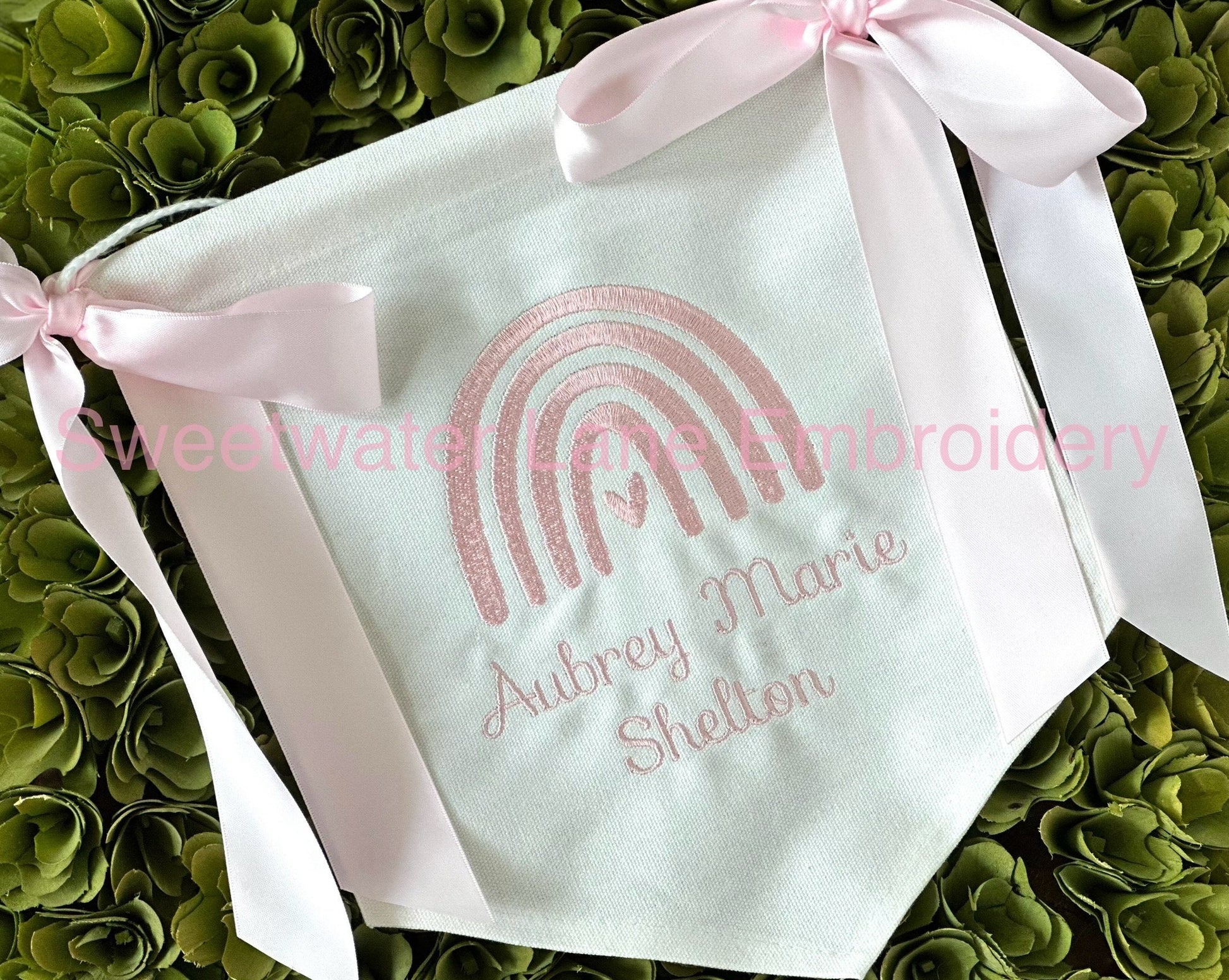 Custom baby banner — Rainbow design