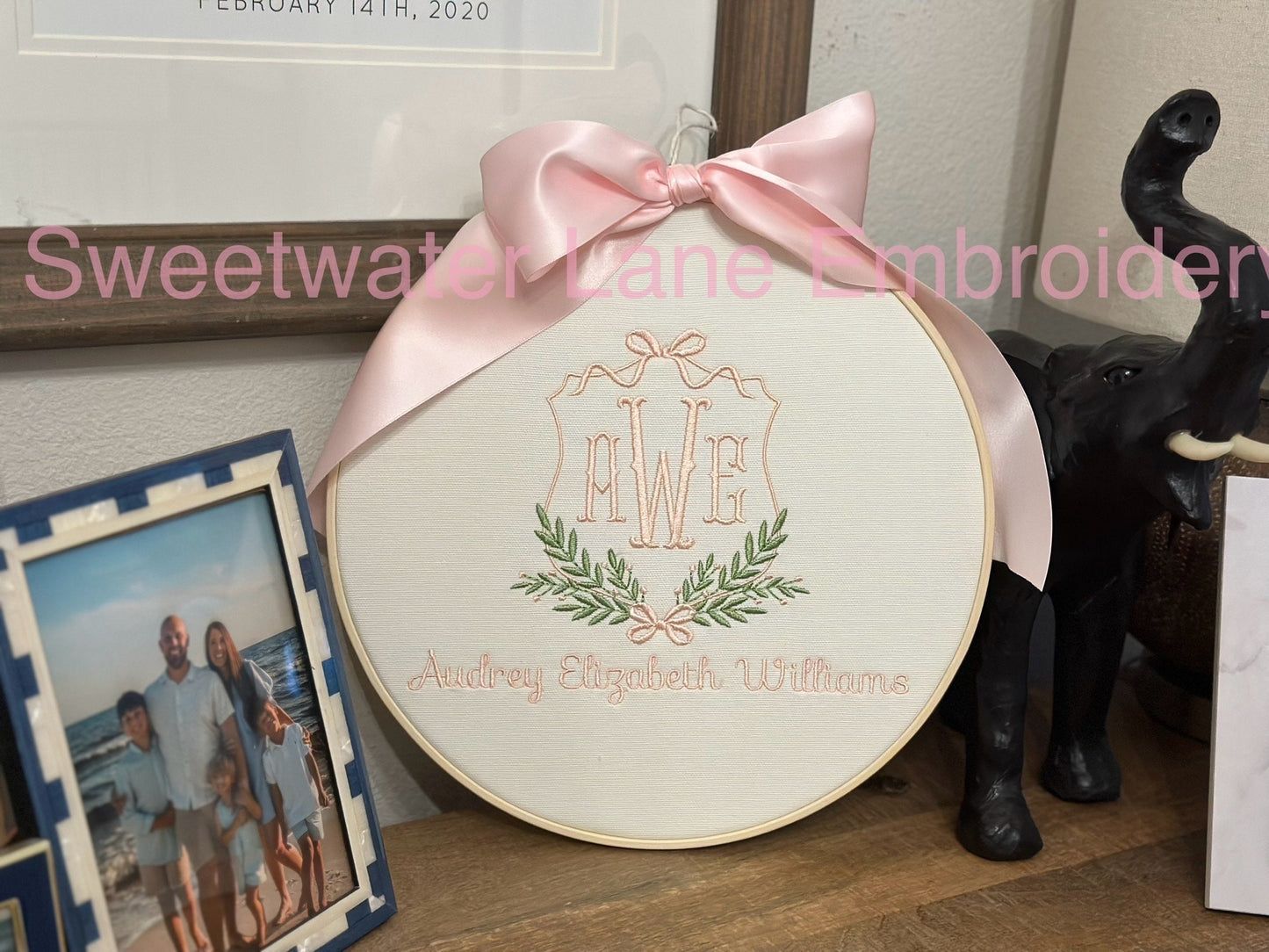 Baby Announcement Hoop Banner