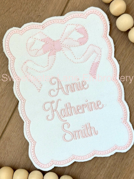 Bassinet Name Card