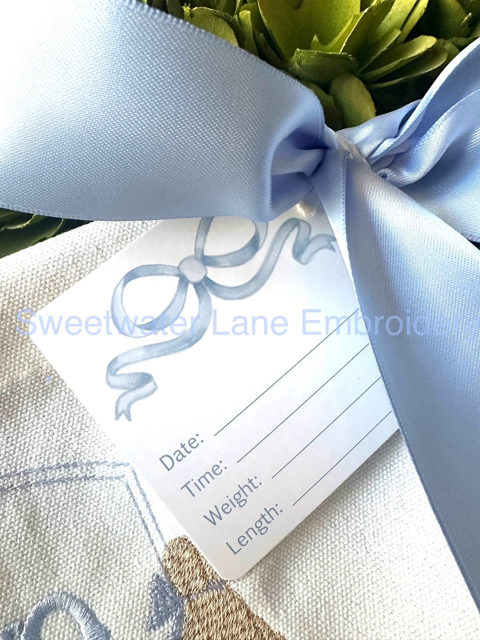 Baby Announcement Hoop Banner