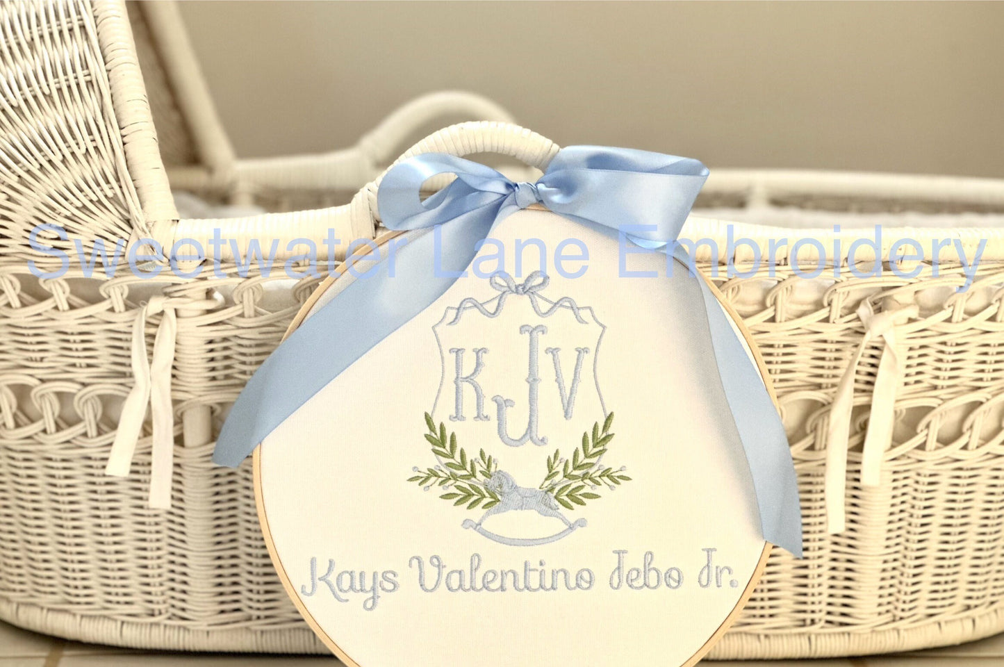 Baby Announcement Hoop Banner