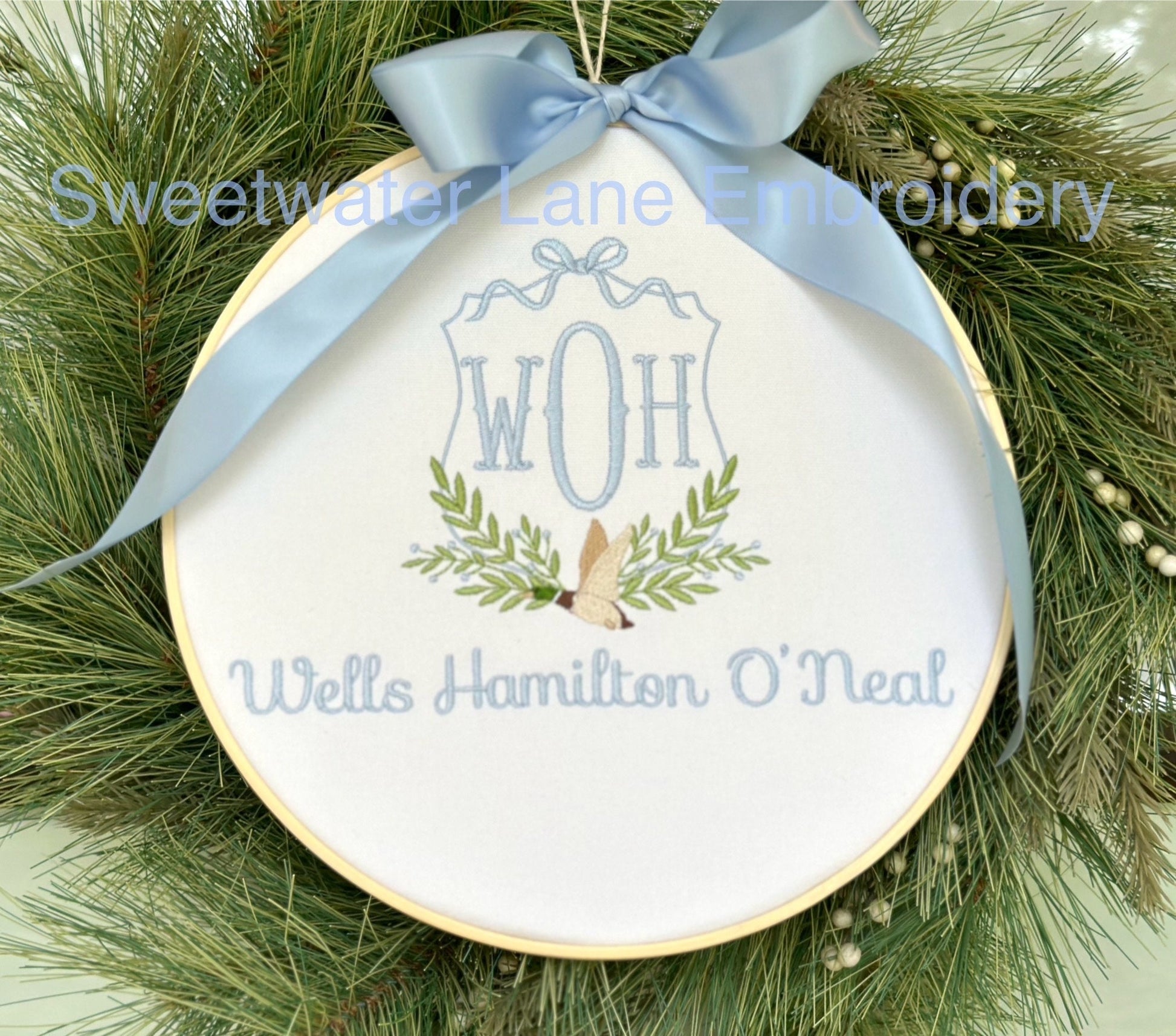 Baby Announcement Hoop Banner