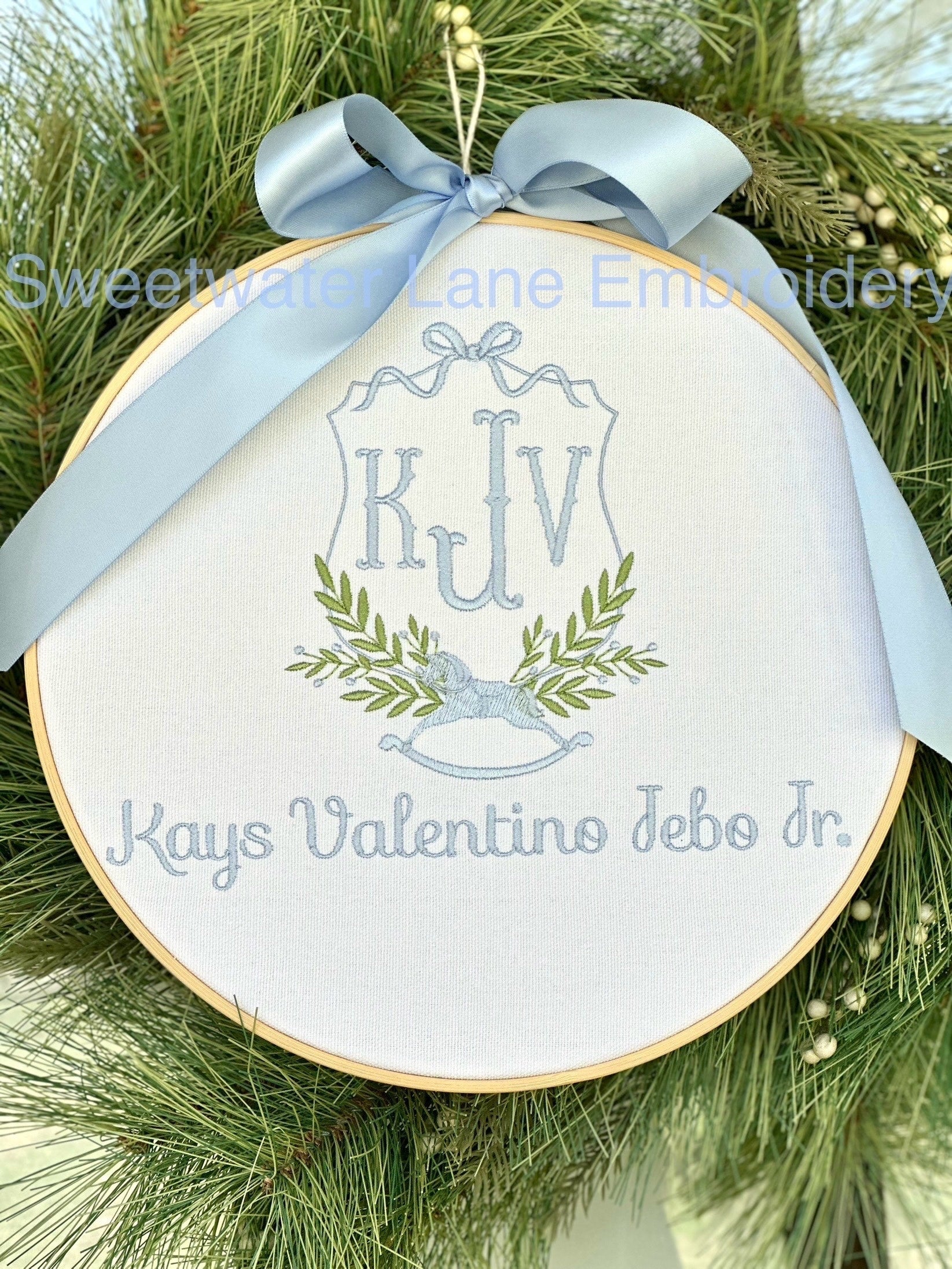Baby Announcement Hoop Banner