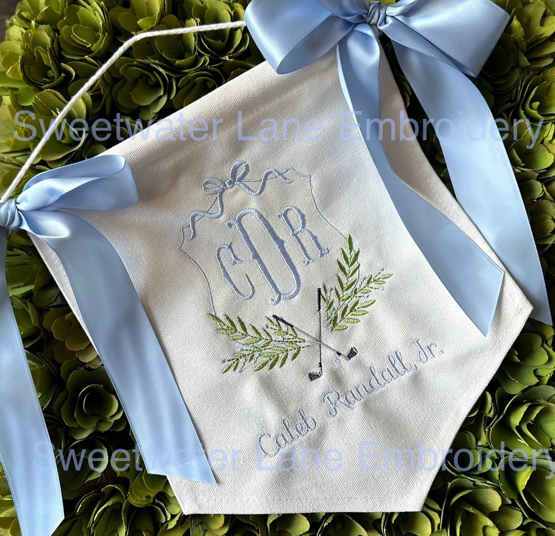 Custom baby banner — Golf design