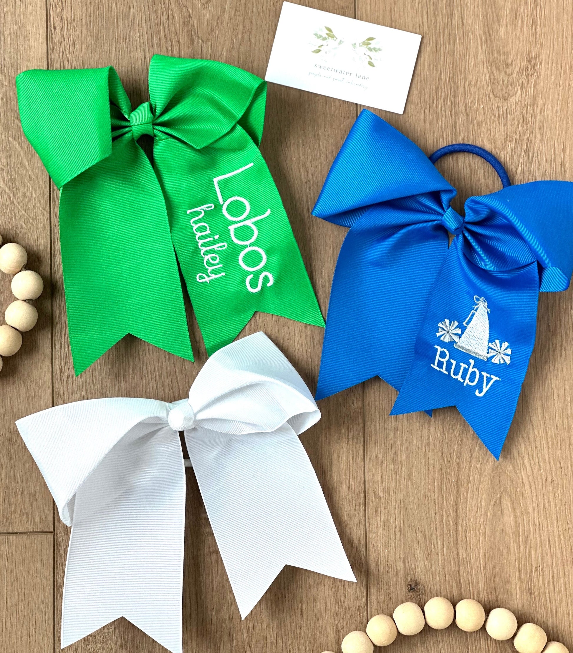 Monogrammed Hair Bows