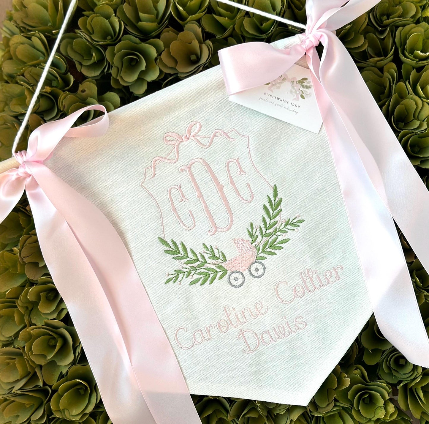Custom baby banner — Baby Carriage design