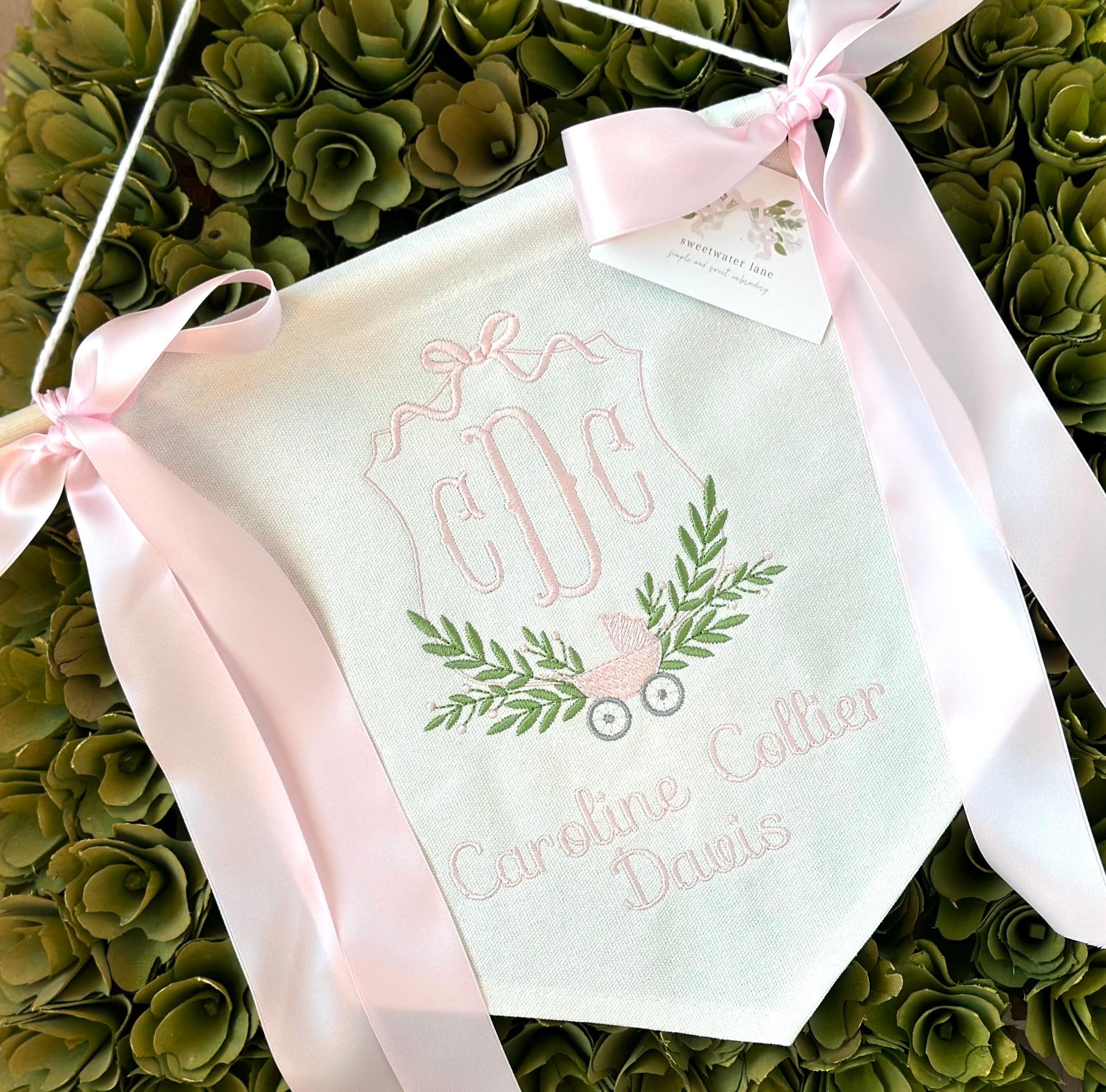 Custom baby banner — Baby Carriage design