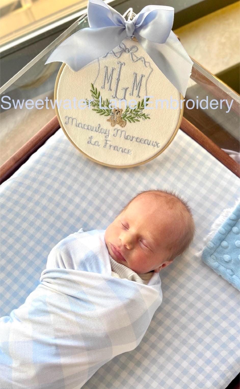 Mini Hoop Baby Banner