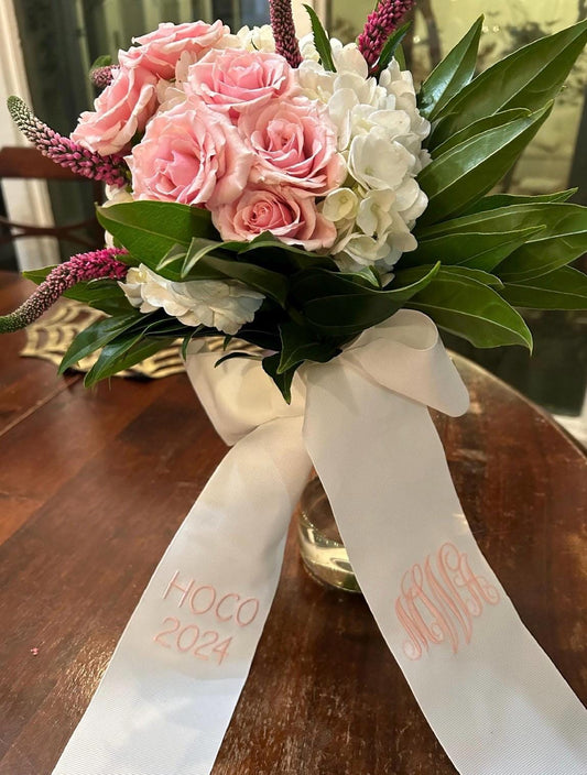 Embroidered Bouquet Ribbon
