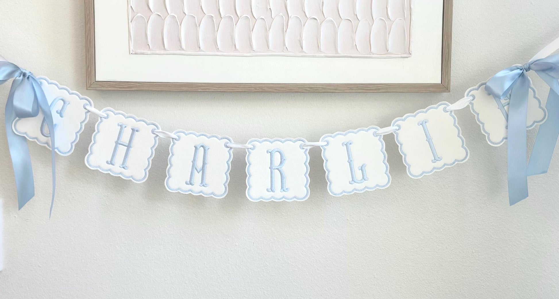 Scalloped Baby Name Banner