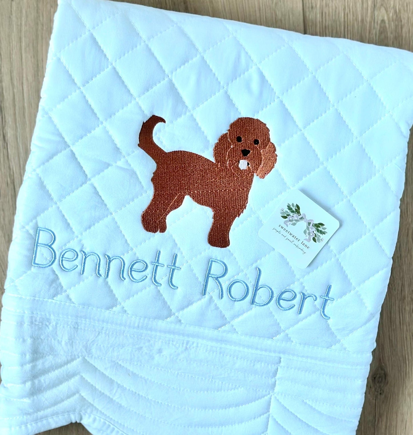 White Diamond Heirloom Baby Quilt