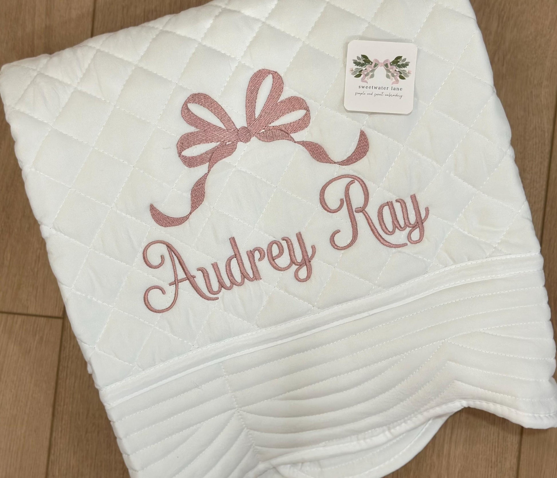 White Diamond Heirloom Baby Quilt