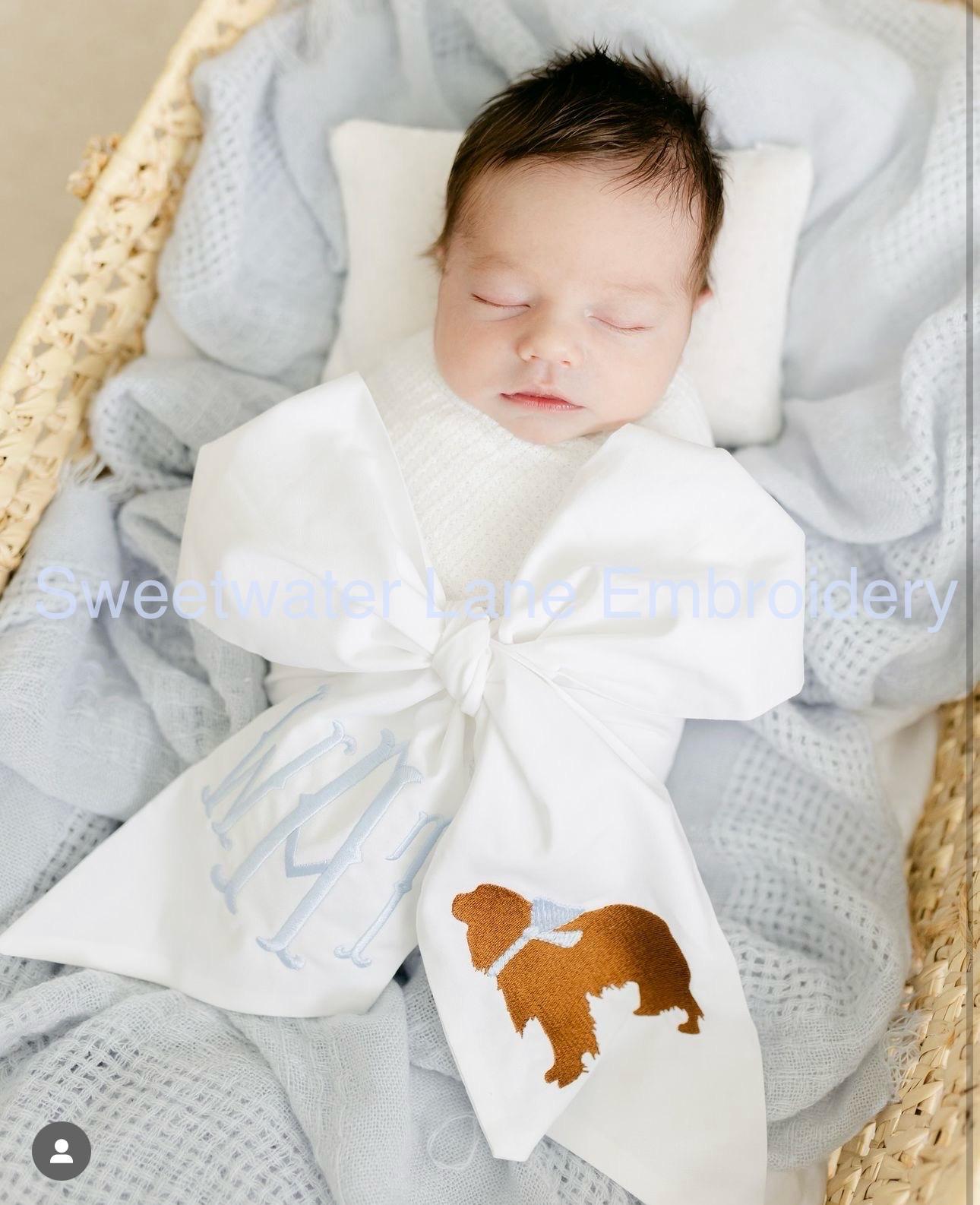 Baby Swaddle Bow Sash