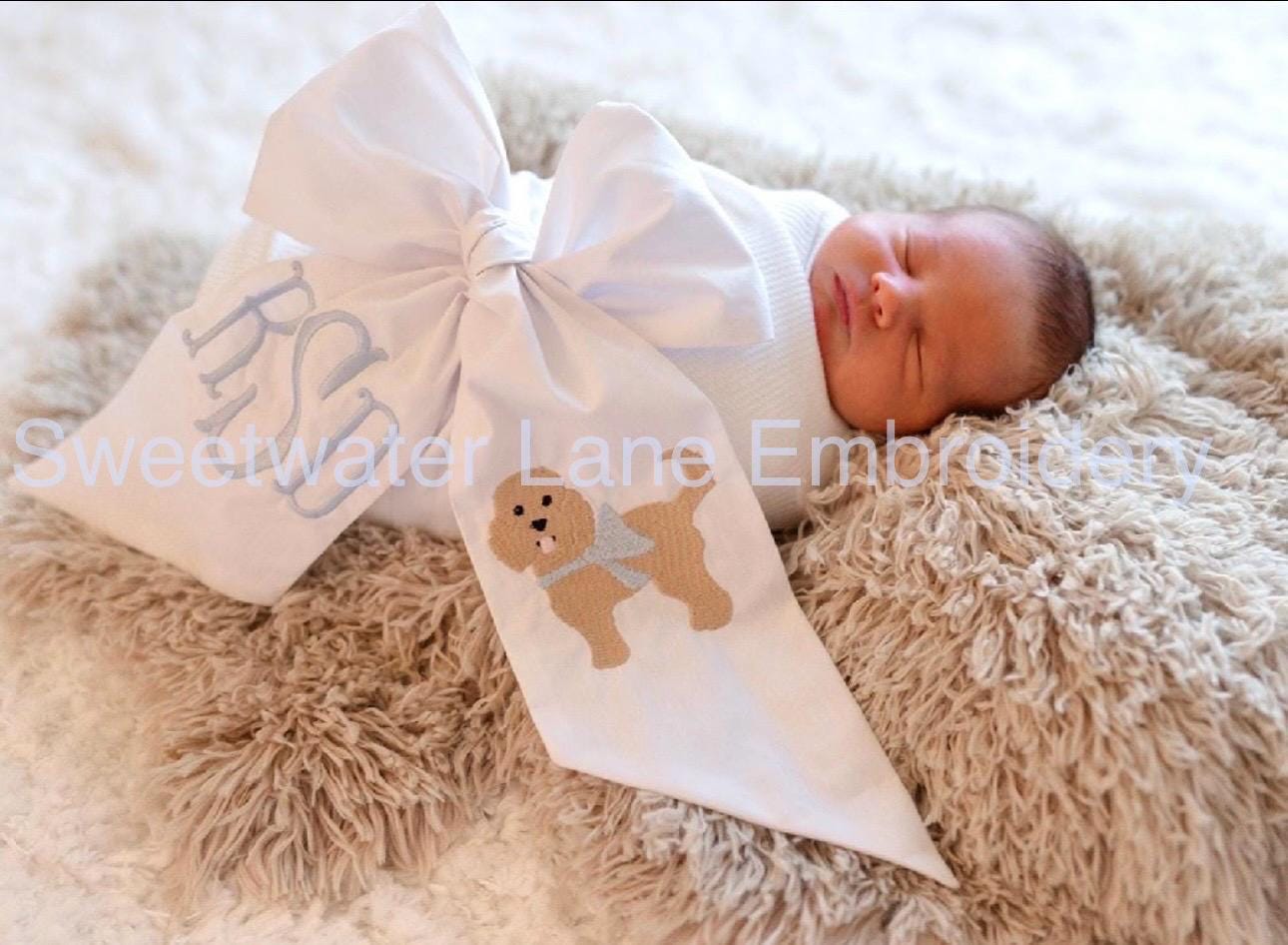 Baby Swaddle Bow Sash